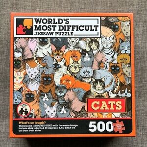 Cat Lover World's Most Difficult Jigsaw Puzzle 2 Sided